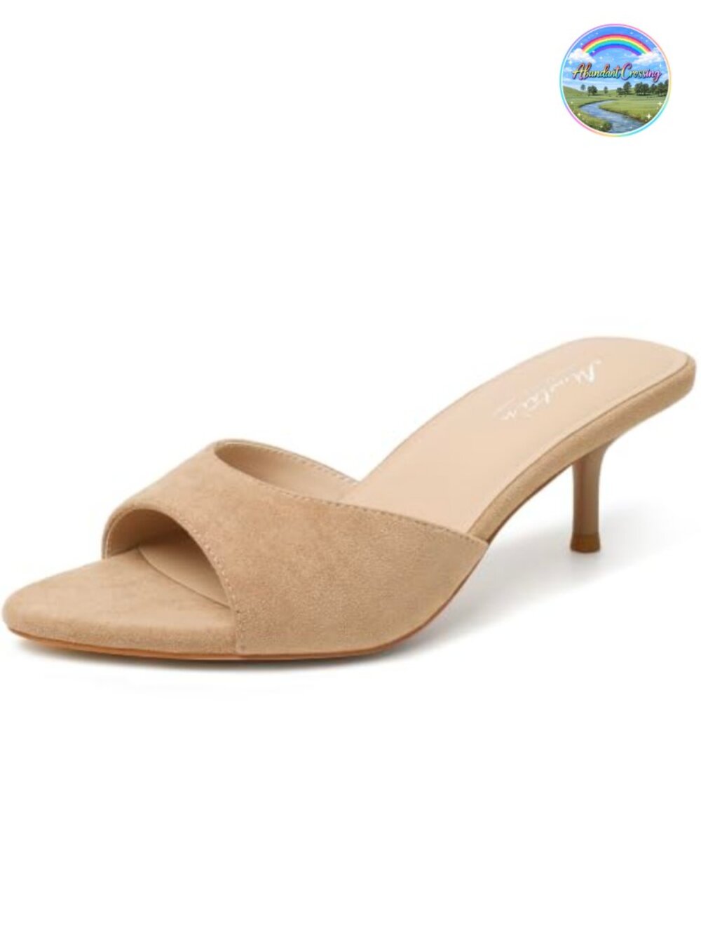 Kitten Heel Pointed Toe Mules Slip On Backless Sandals for Party Wedding